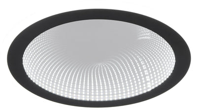 Rl live your light reality glace - plafondlamp - zwart mat - incl. 1x smd 21,5 w - afstandsbediening - geintegreerde dimmer - traploos instelbare lichtkleur - nachtlampje - dimbaar met schakelaar - niet geschikt voor externe dimmer - geheugenfunctie - tim