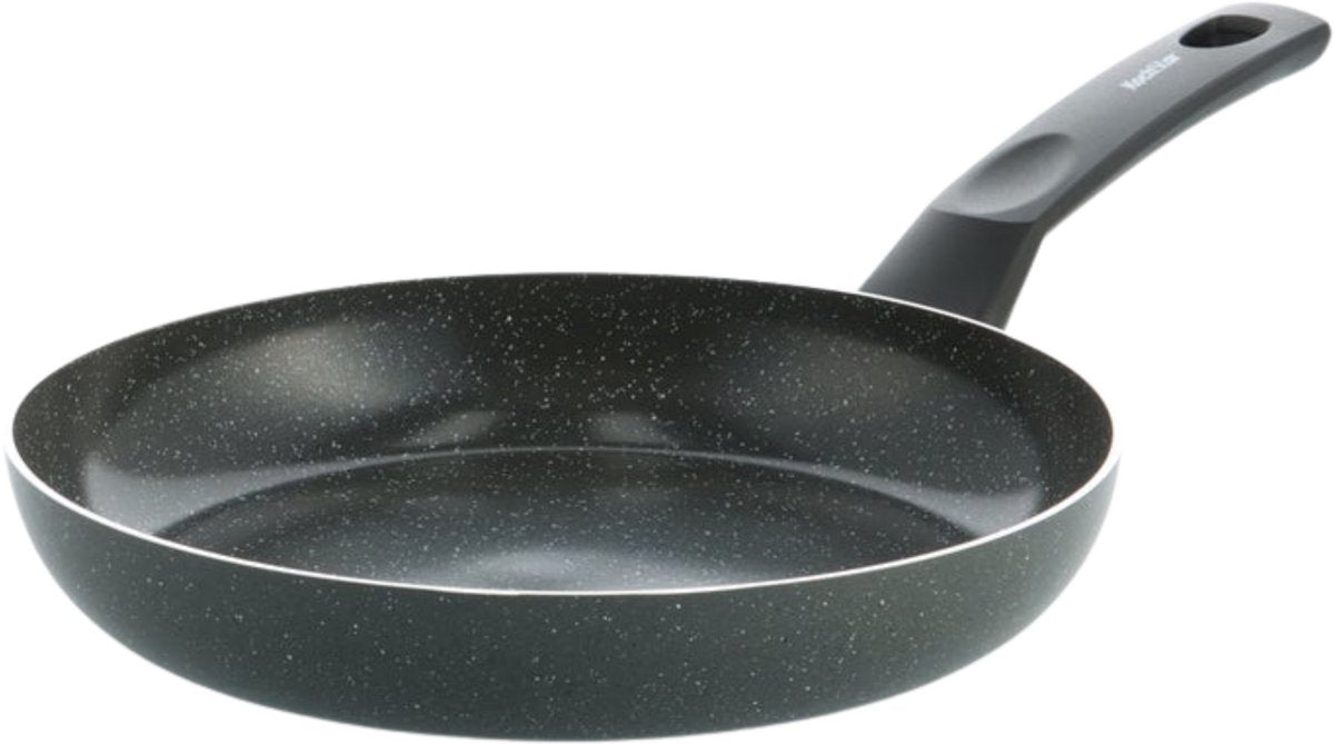 Poêle Kochstar Stein 24 cm - revêtement antiadhésif sans PFA - poêle à induction - poêle en céramique - passe au four jusqu'à 130°c - poignées froides - noir granit