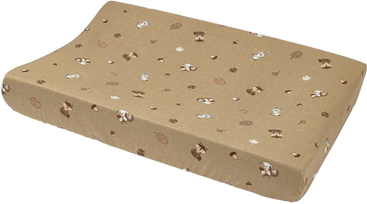 Housse de matelas à langer Meyco bébé animaux de la forêt - sable - 50x70cm