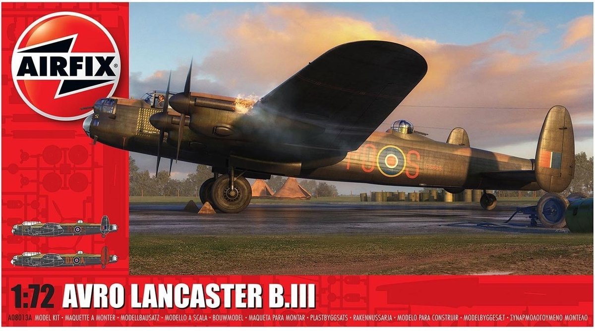 Airfix avro lancaster b.iii - kit de montage pour avion - échelle 1:72