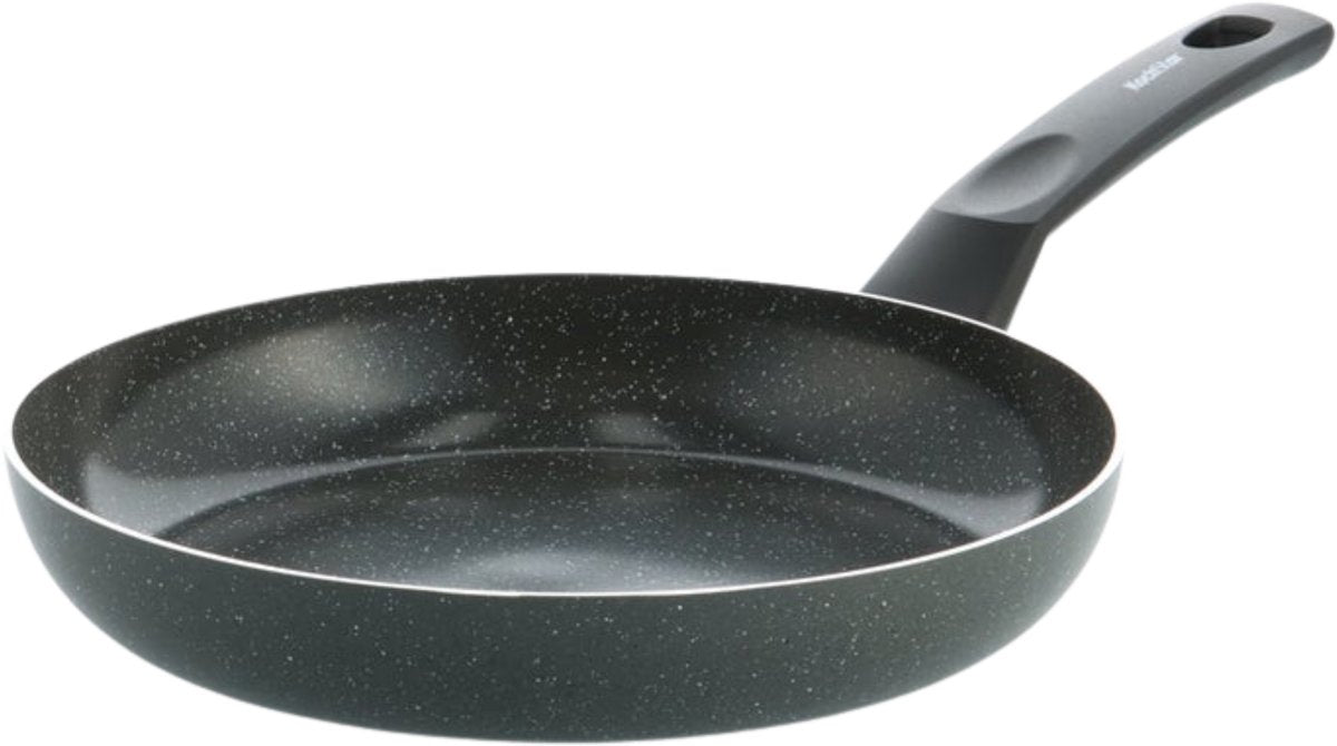 Poêle Kochstar Stein 20 cm - revêtement antiadhésif sans PFA - poêle à induction - poêle en céramique - passe au four jusqu'à 130°c - poignées froides - noir granit