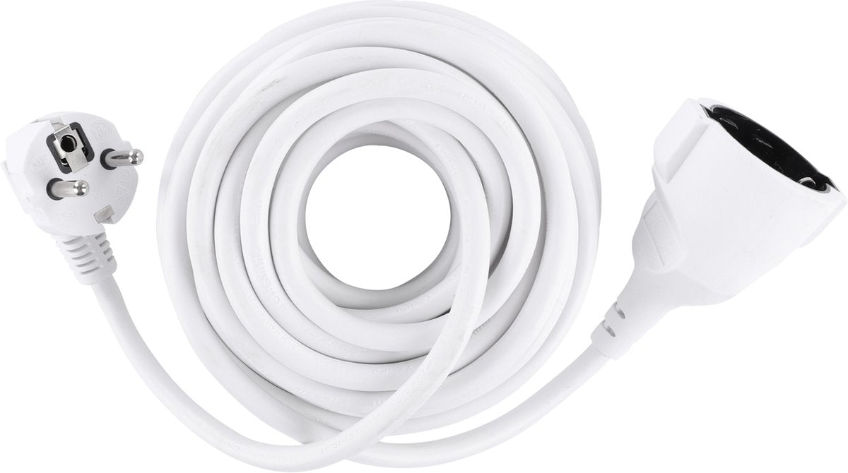 Rallonge Q-link - mise à la terre - h05vv-f - 3 x 1,5 mmâ² - blanc - 10 m