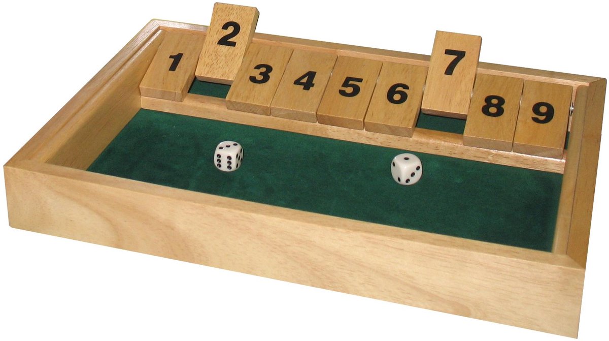 Hot Games ferme la boîte grand 9 chiffres 34x24x3cm bois