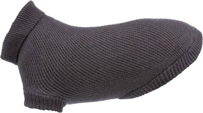Pull pour chien Trixie - anthracite slim-fit 55cm - pull chaud avec col et tours de cuisse