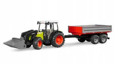 Bruder Claas Nectis 267 F avec chargeur frontal et camion de basculement avec