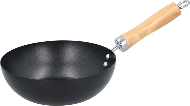 Poêle wok Alpina manche en bois 20,5x6cm