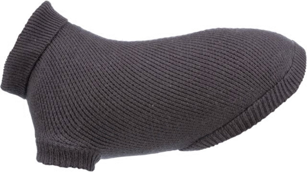 Pull pour chien Trixie - anthracite slim-fit 70cm - coton, laine, polyamide, avec col