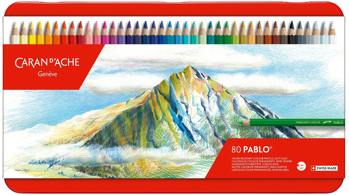 Caran d'ache crayon de couleur pablo 80 pièce(s)