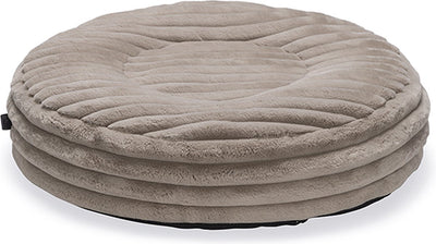 Coussin pour chien Designed by Lotte Reza - rond - tissu côtelé épais - beige - 65x65x16 cm