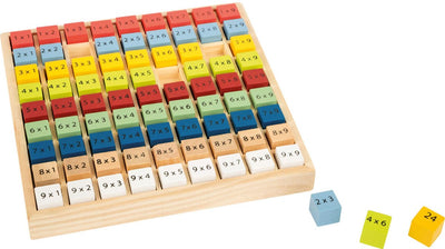 Petit pied de calcul en bois temps couleur, 82dlg.