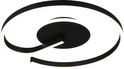 Rl vis ta lumière réalité calle - plafonnier - noir mat - incl. 1x SMD 21 W - dimmable avec interrupteur - montage mural et plafond - dip - interrupteur