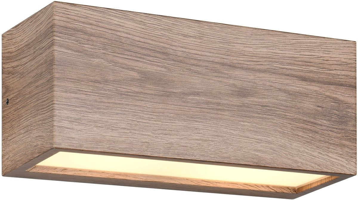 Trio mayenne - applique - élément bois - excl. 2x e14 4w - éclairage extérieur - ip44