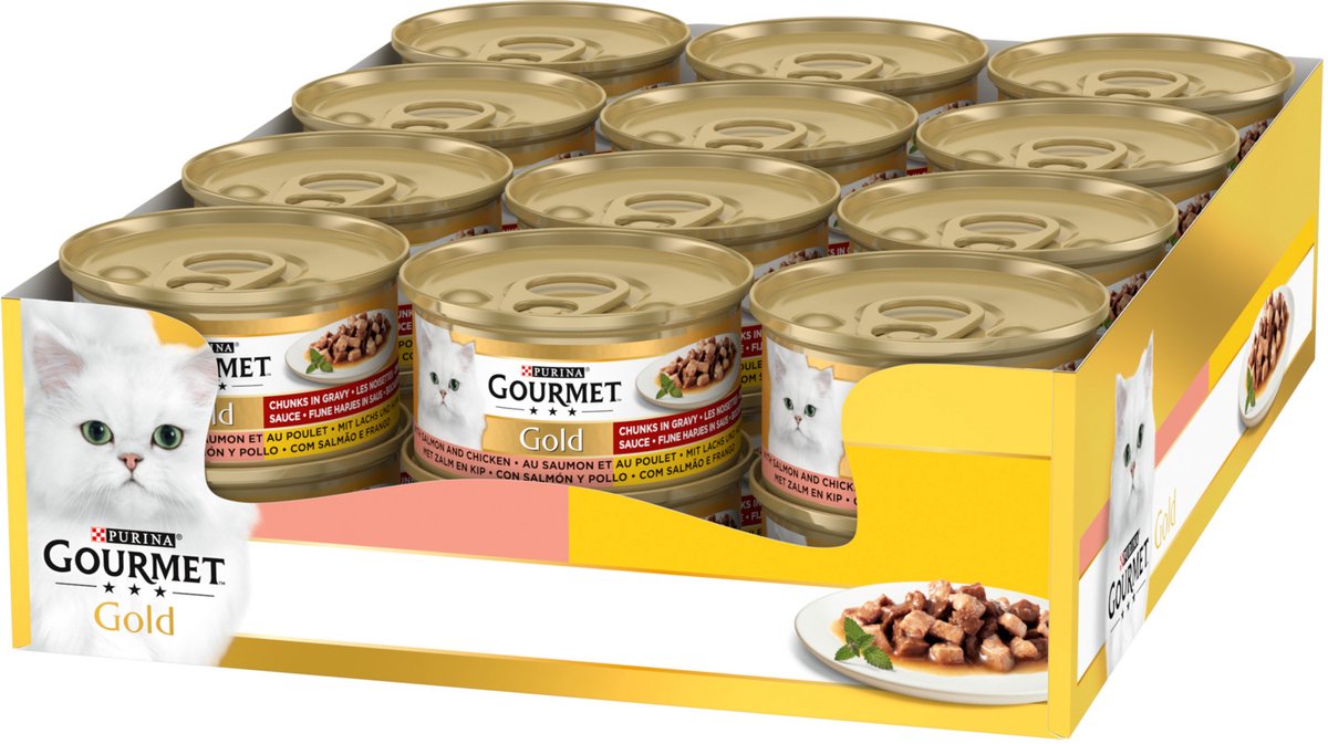Poulet à saumon gastronomique en or gourmet