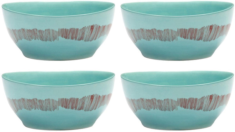 Serax - fête ottolenghi - bol s - bleu azur rouge - 16 ø - 4 pièces