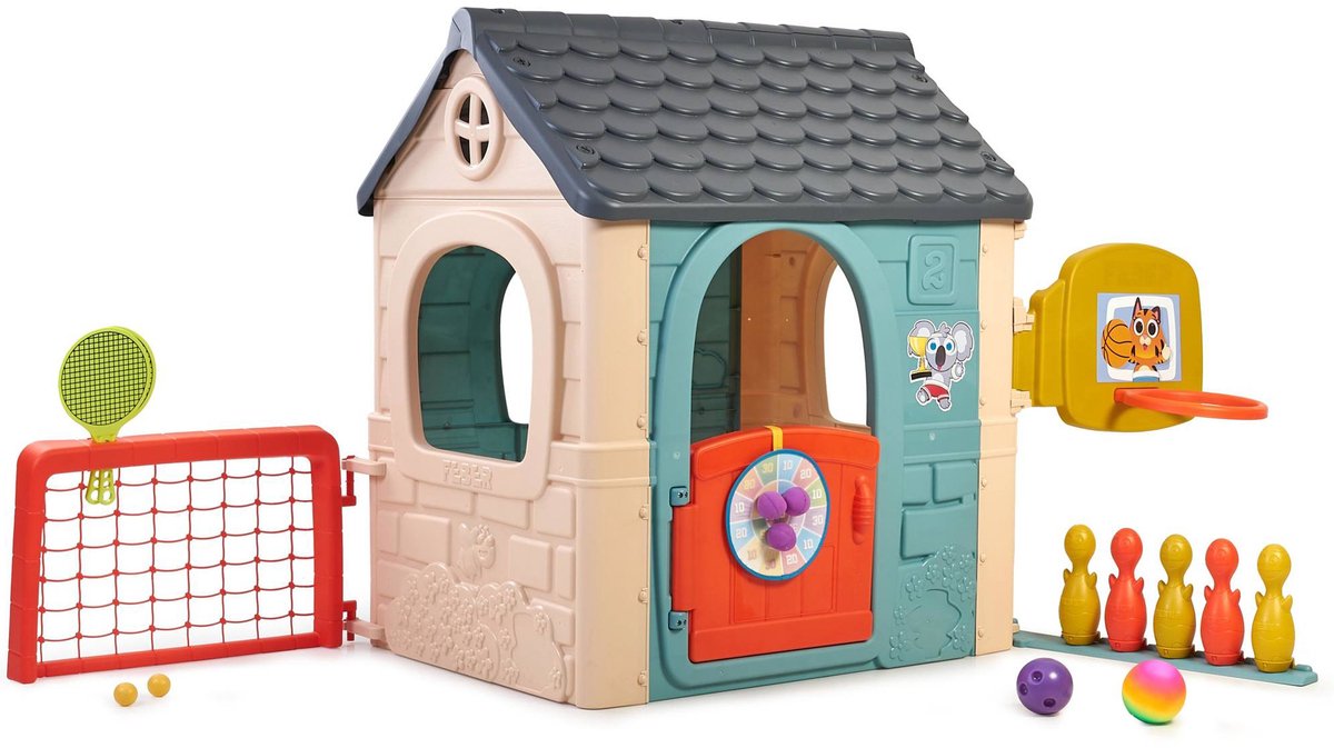 Feber Playhouse Casual Maison d'activités 6 en 1