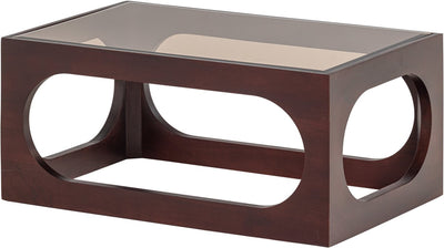 Table basse Woood trax - bois d'acacia - marron - 35x77x50