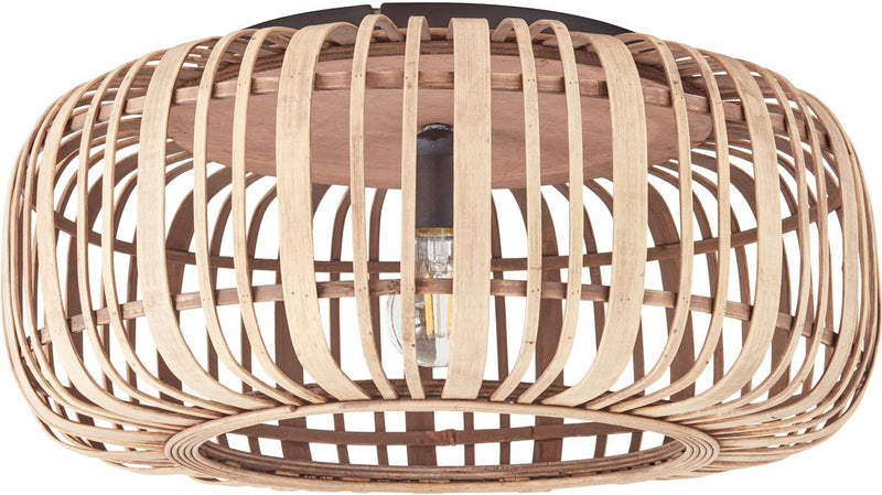 Brilliant woodrow - plafonnier - e27 max 1x40w - marron
