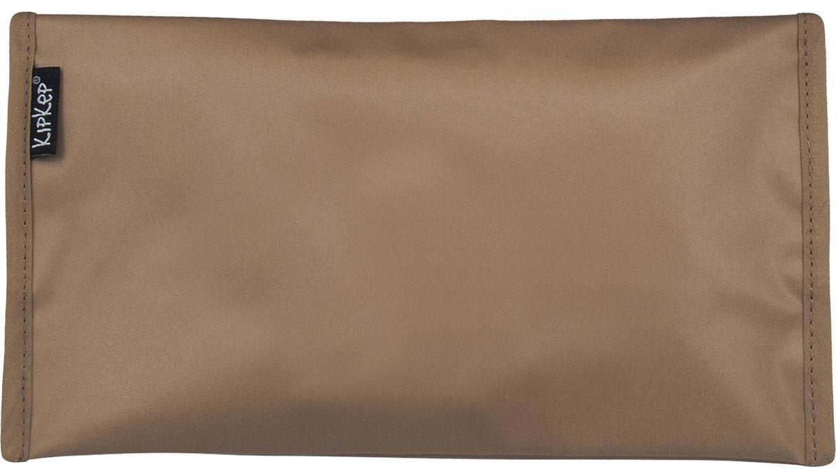 Kipkep pochette à langer - café - couches et lingettes à emporter - rpet - lavable - enduit - marron