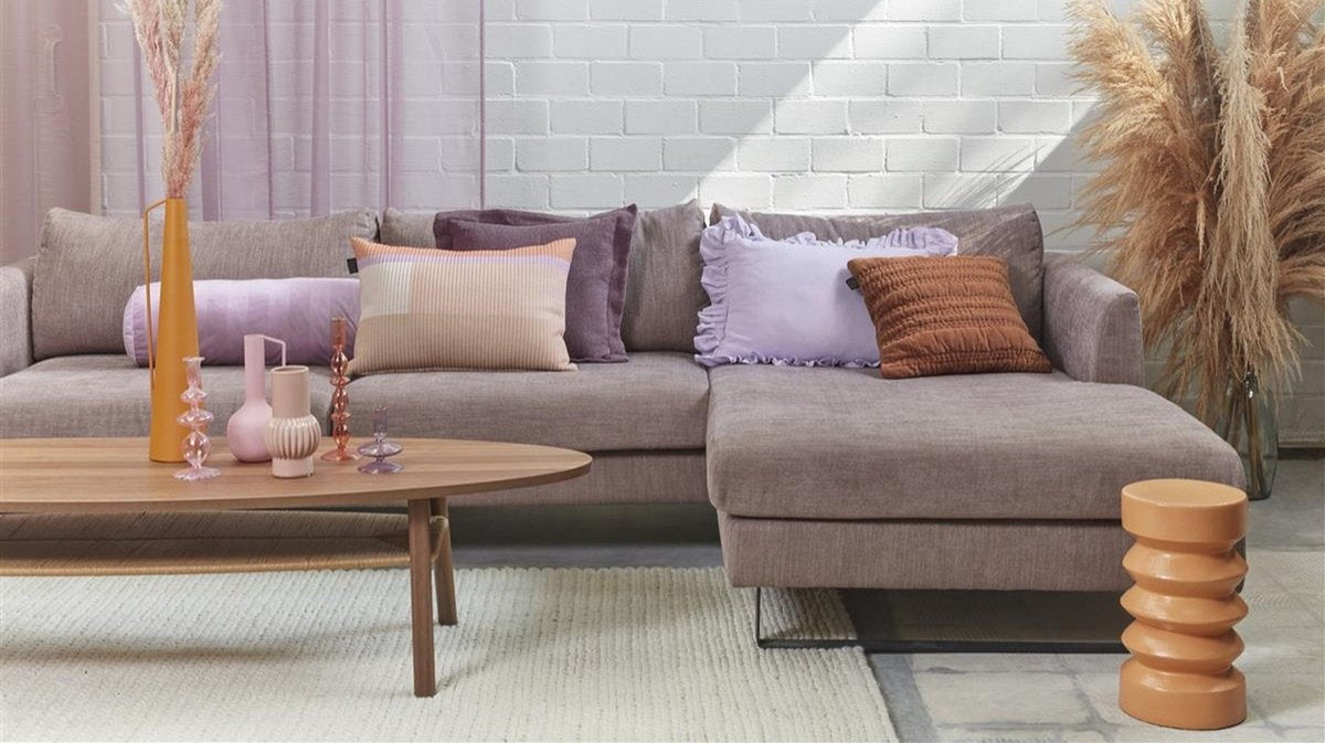 Kaat Amsterdam Coussin décoratif Emil - 45x45 cm - lilas