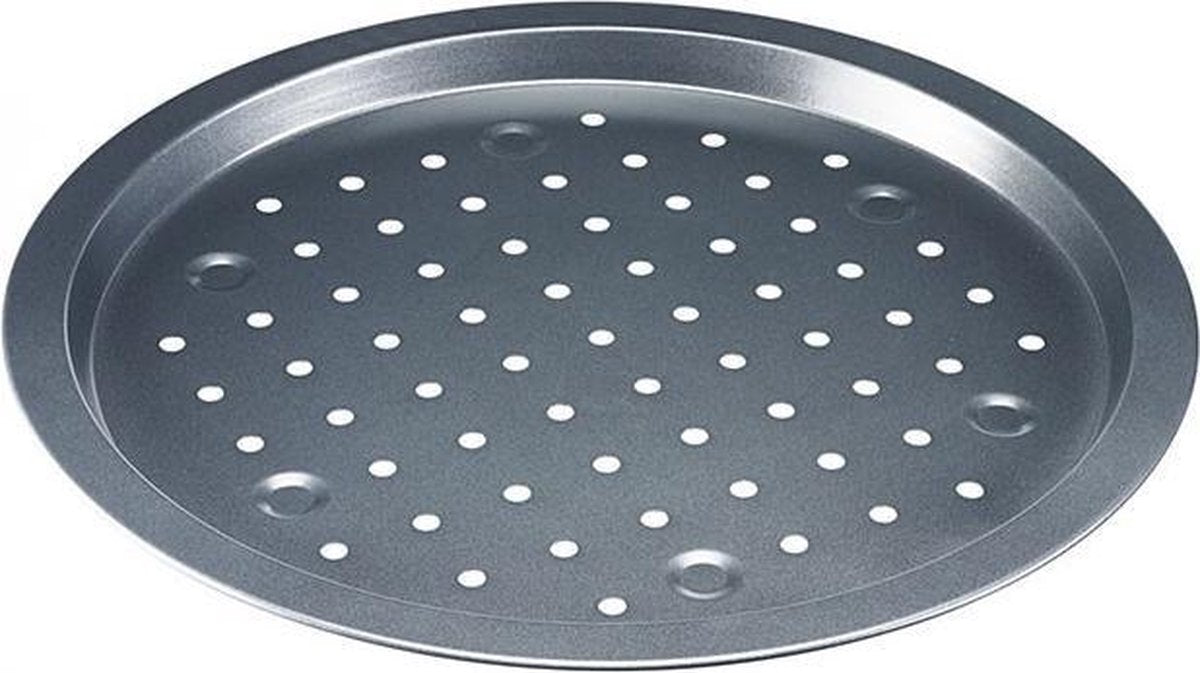 Plaque à pizza Westmark, ronde, avec trous, acier laminé à froid, back meister, anthracite, 32922270