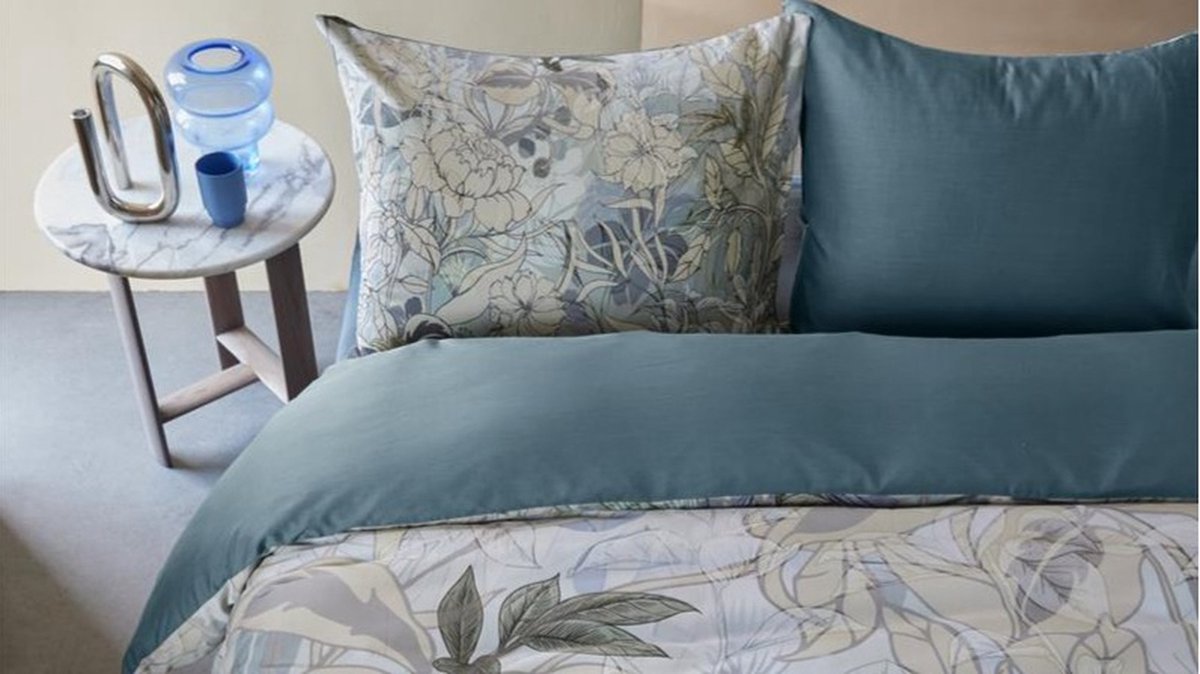 Kardol nobile housse de couette - twin xl - 260x200 220 - bleu gris