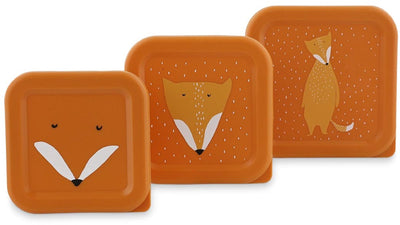 Trixie set de 3 boîtes à goûter – Mr. Fox – Boîte à goûter 3 pièces – facile à ouvrir – idéale pour les enfants