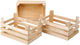 Petits caisses en bois de pied grandes 18x12x9,5 cm, ensemble de 3