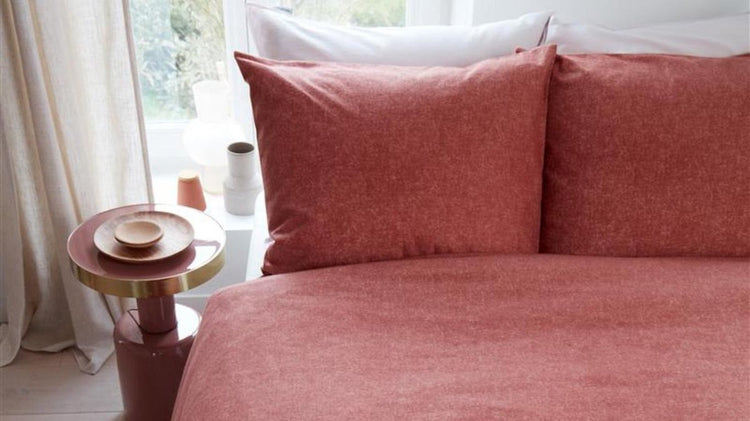 Housse de couette Bedinghouse Frost - unie - simple - 140x200 220 cm - rouge brique