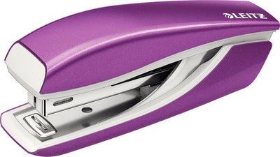 Mini-agrafeuse en métal Leitz wow - Capacité 10 feuilles - agrafes comprises - pour le bureau et le travail à domicile - idéale pour le bureau à domicile - violet