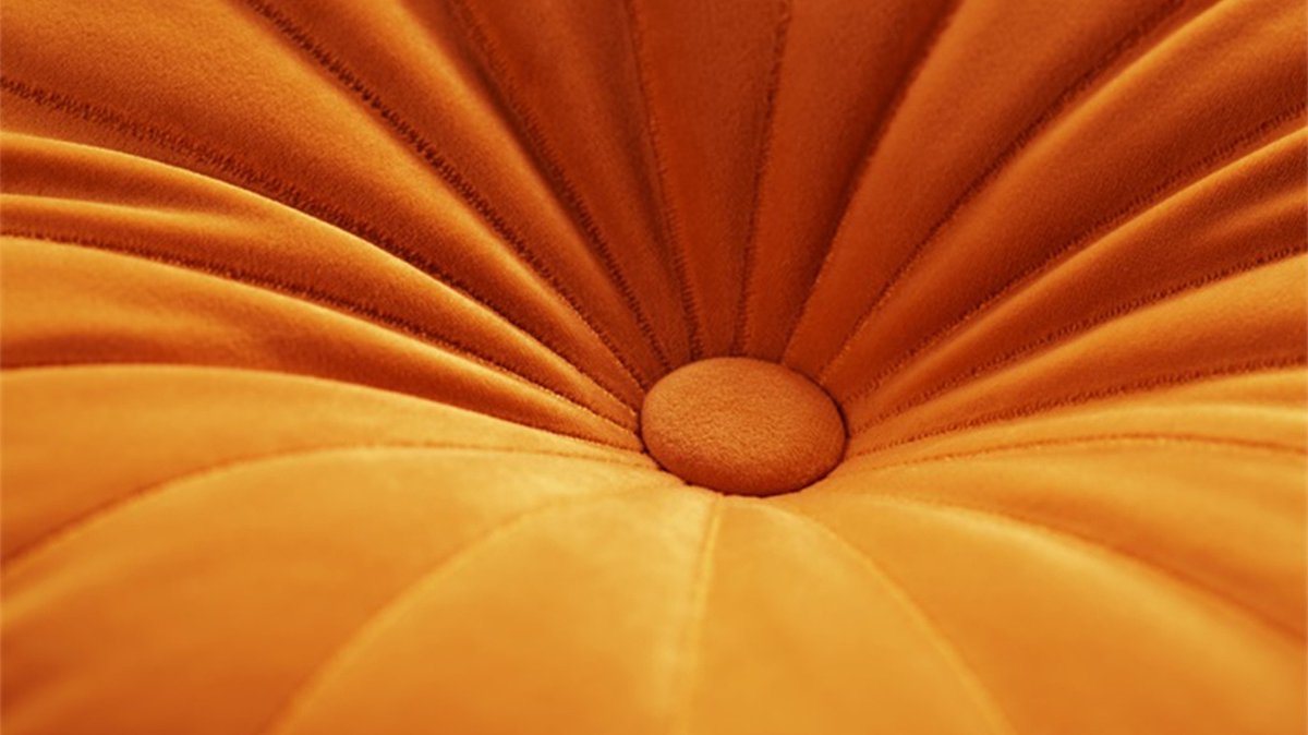 Coussin décoratif Kaat Amsterdam mandarine - dia 40 cm - orange