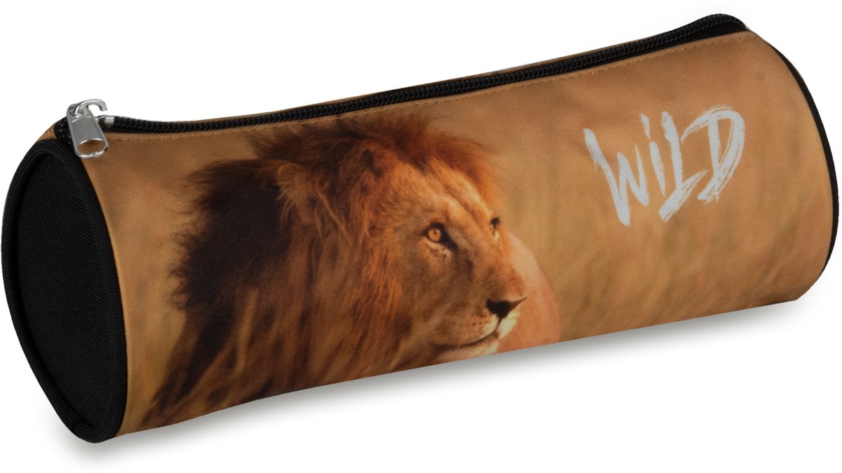 Lannoo graphiques - trousse sauvage environ 23cm lion