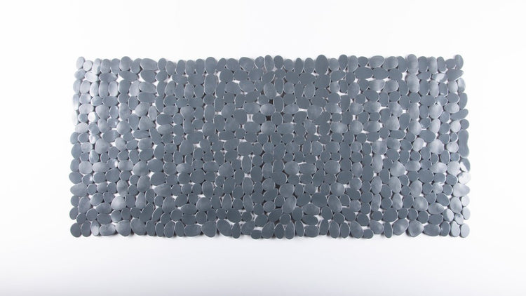Tapis de bain Eisl - tapis antidérapant - 880 x 400 mm - motif pierre - gris anthracite