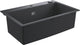 Évier composite Grohe k700 - 78 cm - à encastrer - avec trop-plein et vidange automatique - granit noir