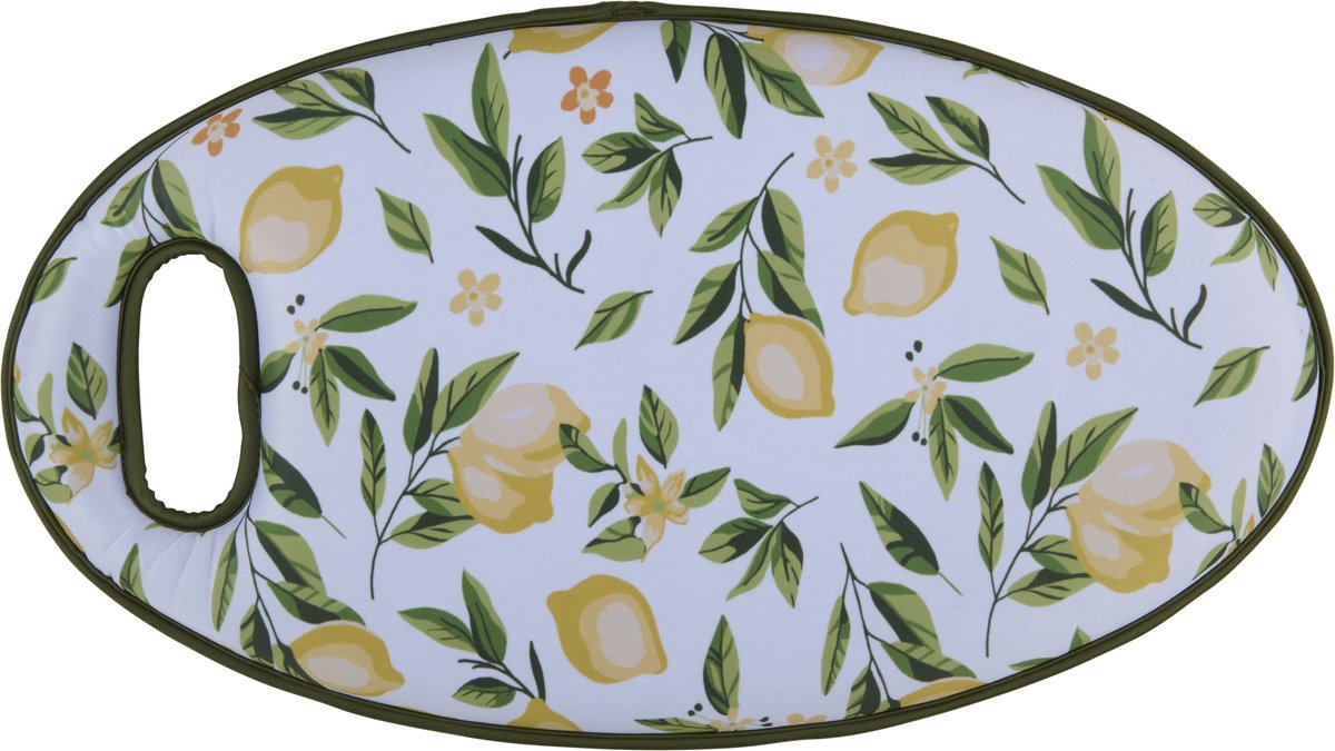 Kinzo coussin de genou 46 x 25 cm - coussin de genou pour le jardinage et le bricolage - imprimé citron