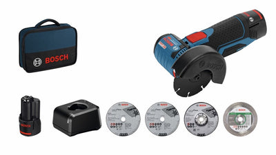 Bosch bleu gws 12v-76 | meuleuse d'angle sans fil | 12v | Batterie Li-Ion 2,0 Ah - 06019f200c