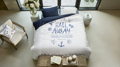 Riviera maison rivièra maison housse de couette sail away - double - 200 x 200 220 cm - bleu