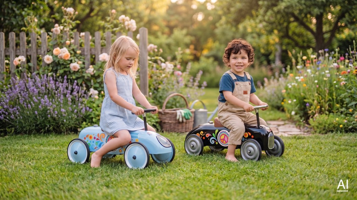 Goki Wooping Vehicle Retro Blue