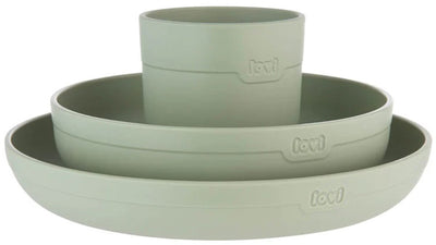 Ensemble de salle à manger Difrax Lovi avec tasse - vert - sans mélamine ni BPA