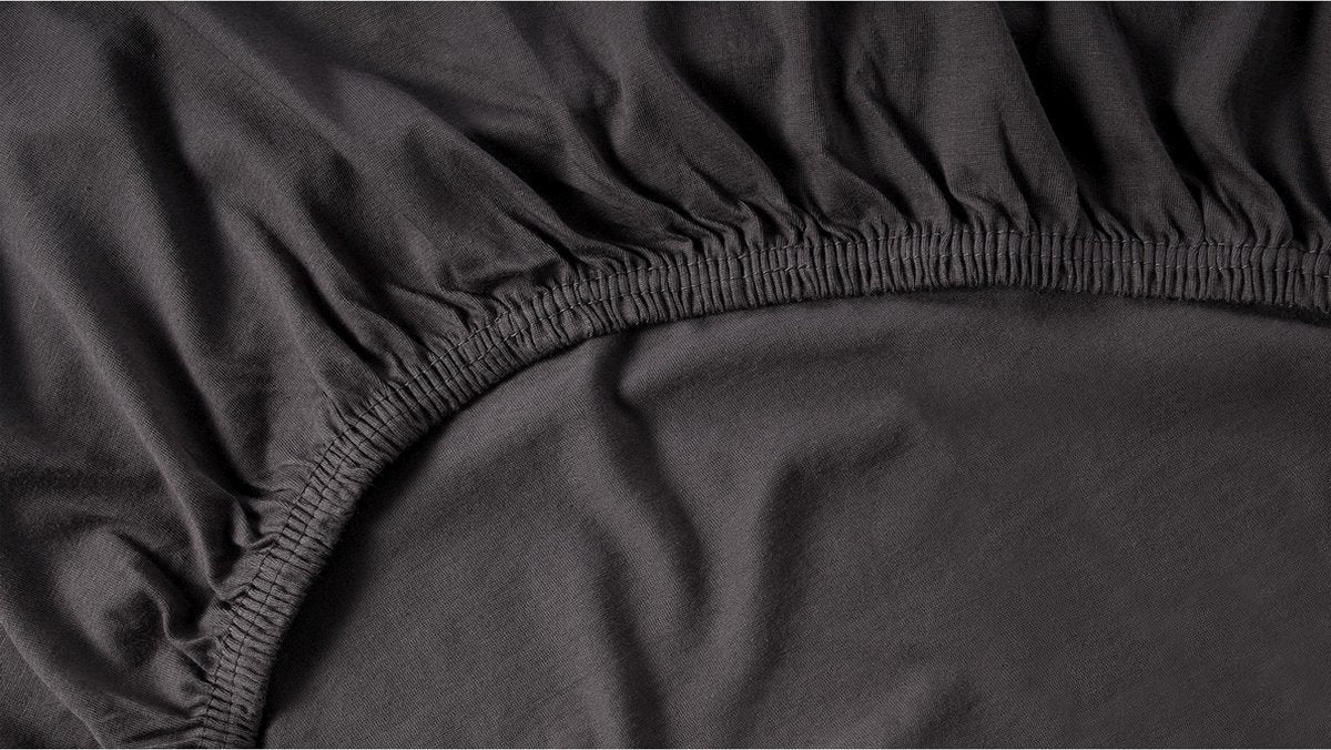 Cendrillon - drap-housse surmatelas - hauteur de matelas jusqu'à 12 cm - jersey - 140x200 210 cm - anthracite