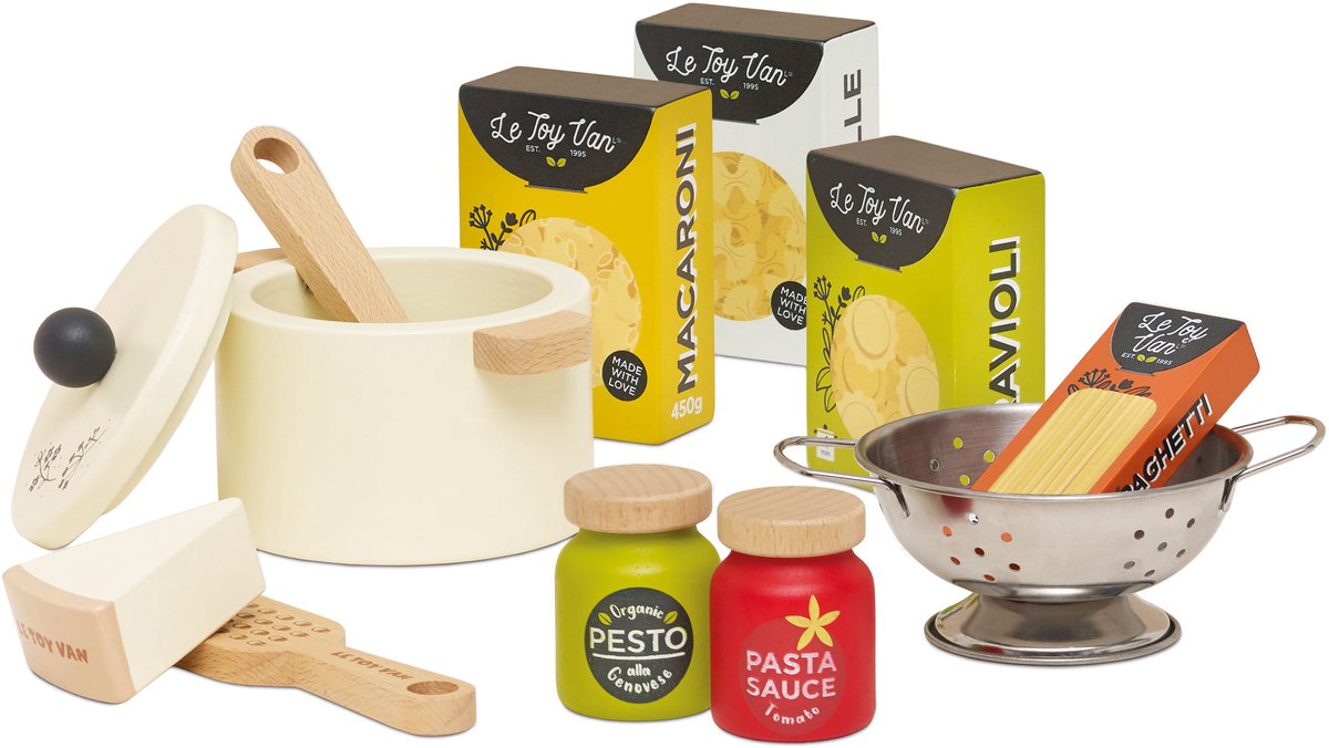 Le toy van toy - ensemble de pâtes biologiques fsc jouets en bois 100% durables.