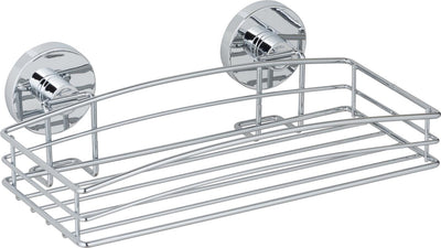 Wenko support de douche Vacuum-Loc chrome 26x15cm - panier de douche - fixation sans perçage