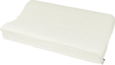 Housse de matelas à langer Meyco baby uni - hydrophile prélavée - blanc cassé - 50x70cm