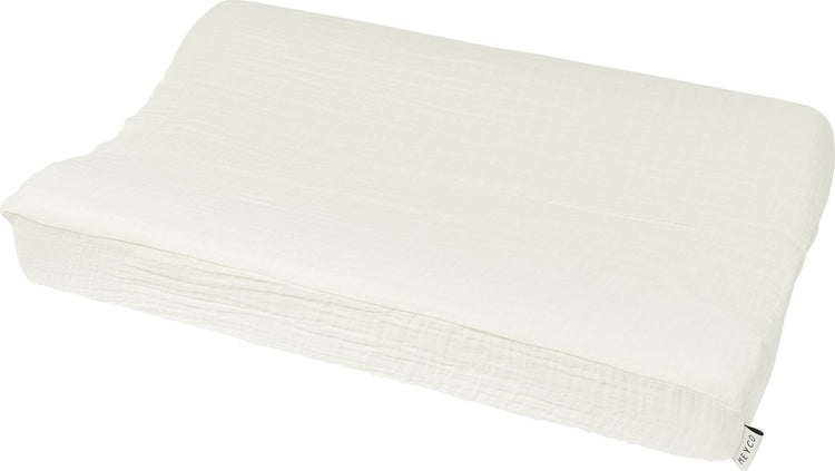 Housse de matelas à langer Meyco baby uni - hydrophile prélavée - blanc cassé - 50x70cm