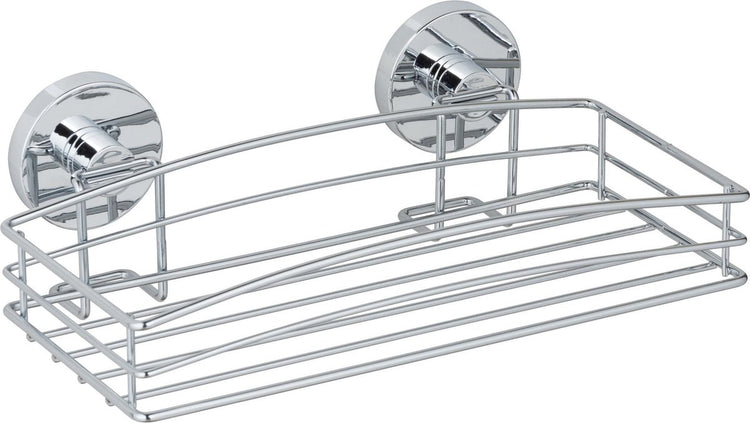 Wenko support de douche Vacuum-Loc chrome 26x15cm - panier de douche - fixation sans perçage