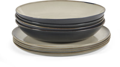 Serax - anita le grelle terres de rêves - service de table - gris brumeux - 8 pièces