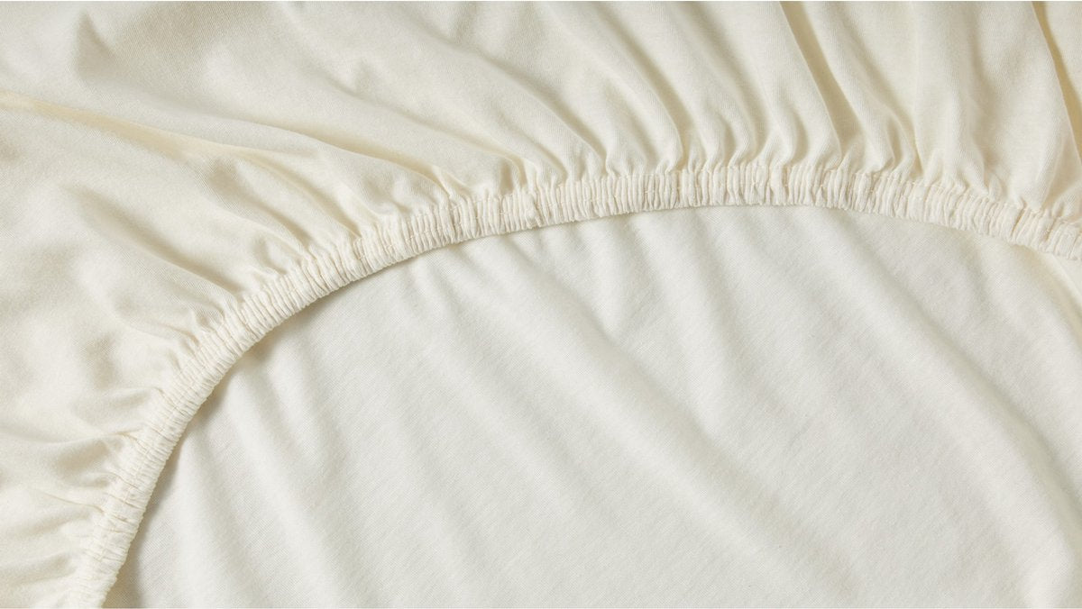 Cendrillon - drap-housse (jusqu'à 25 cm) - jersey - 140 x 200 cm - ivoire