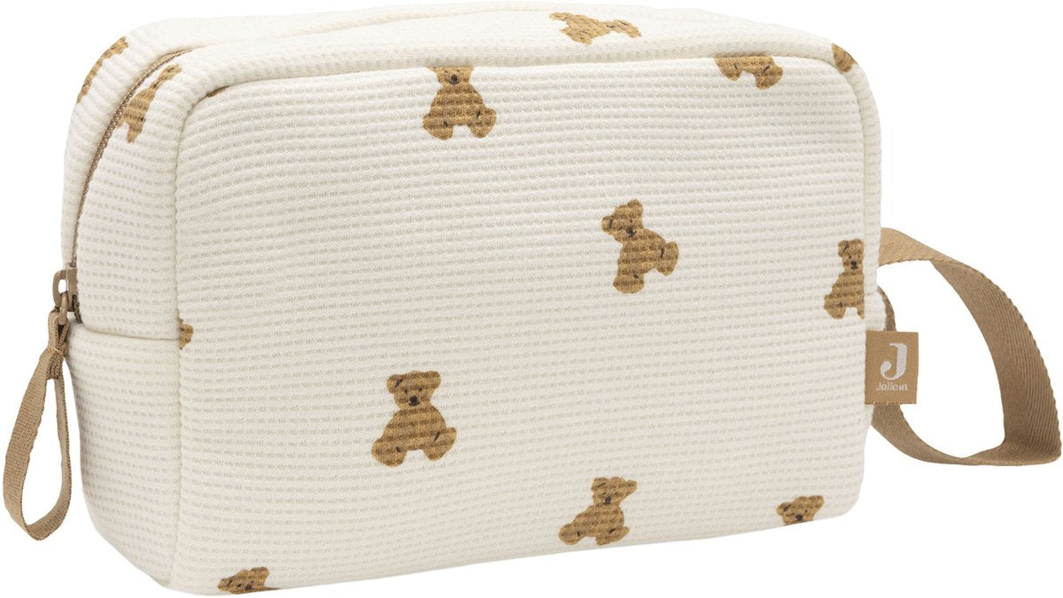 Jollein sac à couches mini ours en peluche - pour les affaires de bébé - petite gaufre