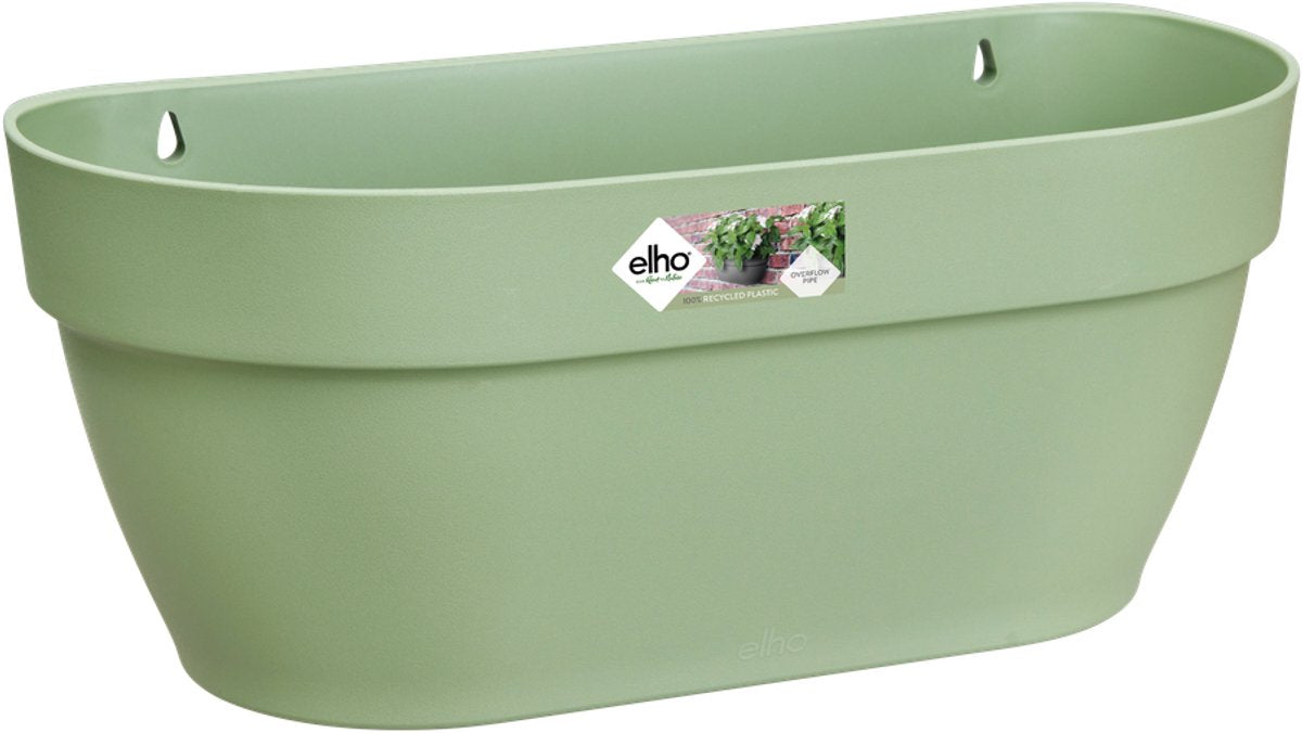 Elho vibia campana panier mural 35 - pot de fleur mural pour l'extérieur - 100% plastique recyclé - ø 35,0 x h 14,8 cm - vert pistache