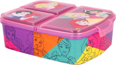 Boîte à lunch princesses Disney 3 compartiments -18x13 cm - boîte à pain - boîte à lunch