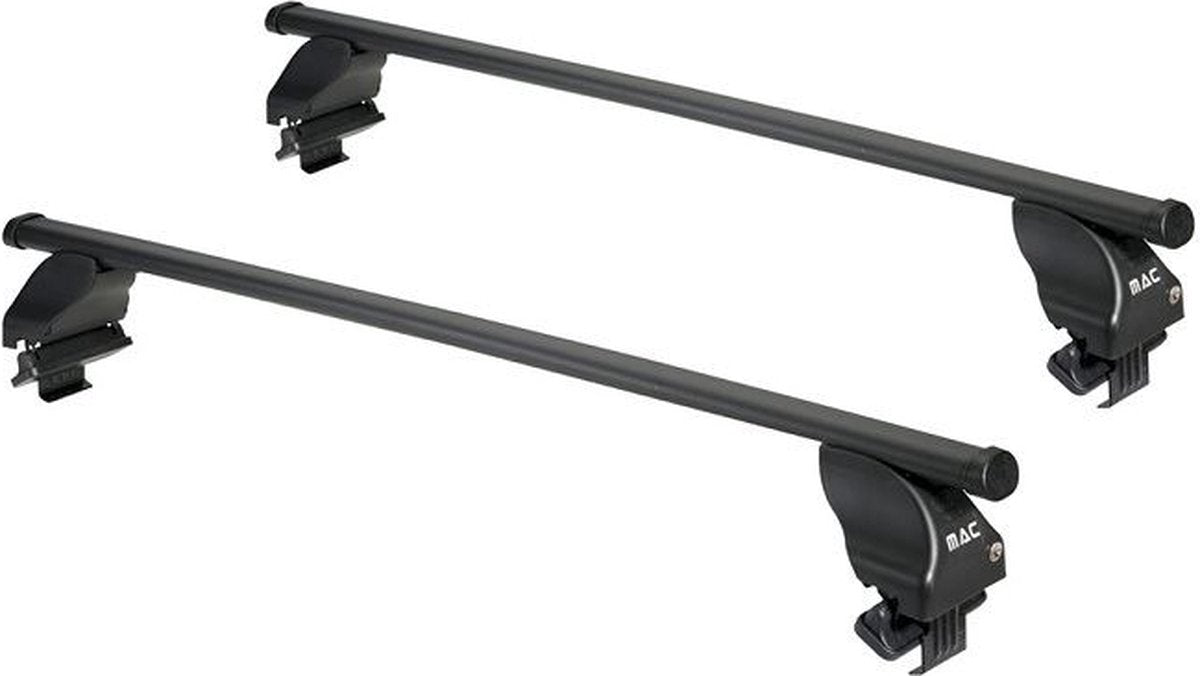 Jeu de barres de toit Twinny Load S25 - barres de toit en acier - prêtes à l'emploi - verrouillables - homologué TüV-GS - capacité de charge maximale 50 kg